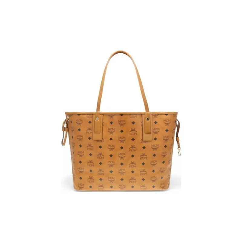 MCM Reversible Liz Shopper Visetos Medium Cognac-3