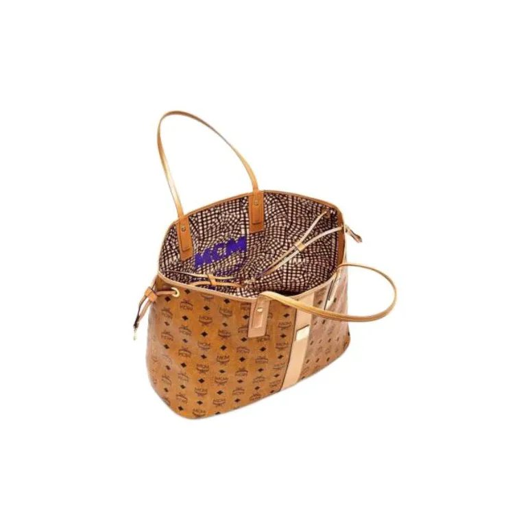 MCM Reversible Liz Shopper Visetos Large Cognac-4