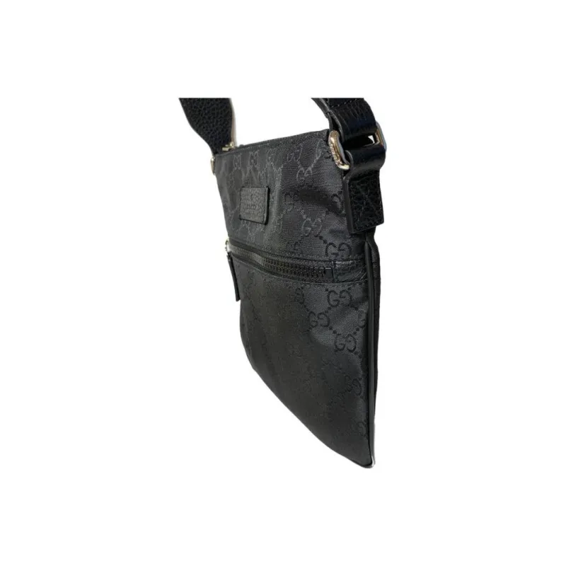 GUCCI Fabric Crossbody Bag, Shoulder Bag Men's Black-3