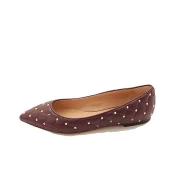 Valentino Rockstud Casual Single Shoes Women's Fuchsia
