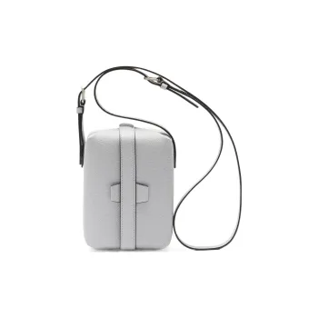 Valextra Tric Trac Calfskin Box Bag Handbag Shoulder Bag Crossbody Bag Women's Lime Gray