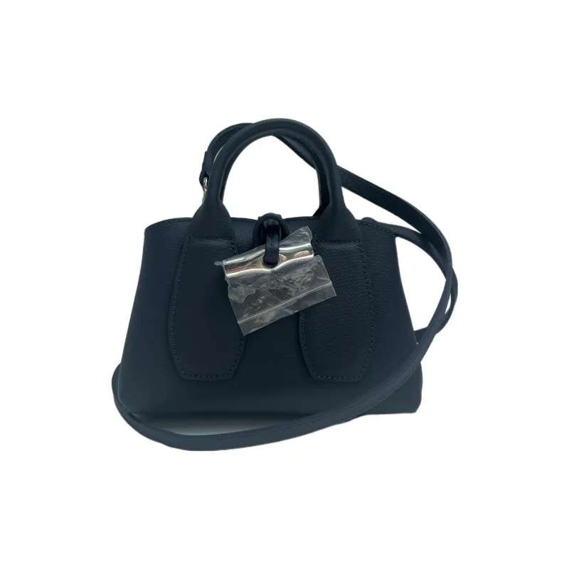 LONGCHAMP Roseau Cow Leather Handbag, Shoulder Bag, Crossbody Bag Small Size Women's Pilot Blue-0