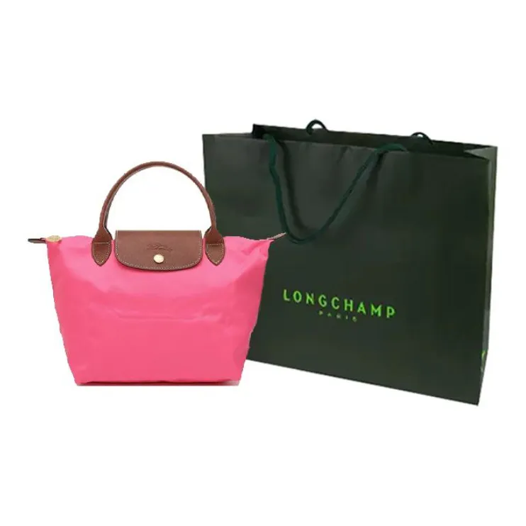 LONGCHAMP Canvas With Leather Trim Canvas Bag, Dumpling Bag, Handbag Small Size Women's Candy Pink-7