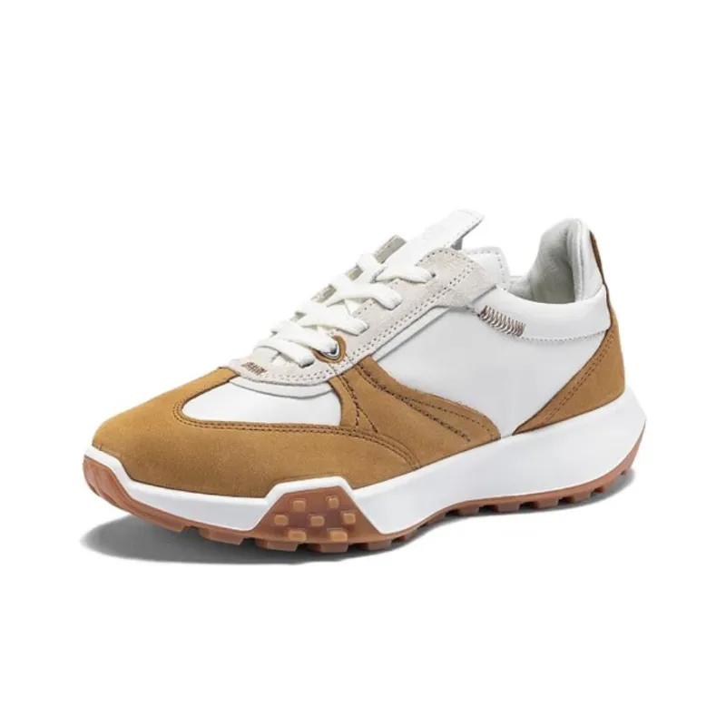 Ecco Low Top Casual Shoes Women's Yellow White-1
