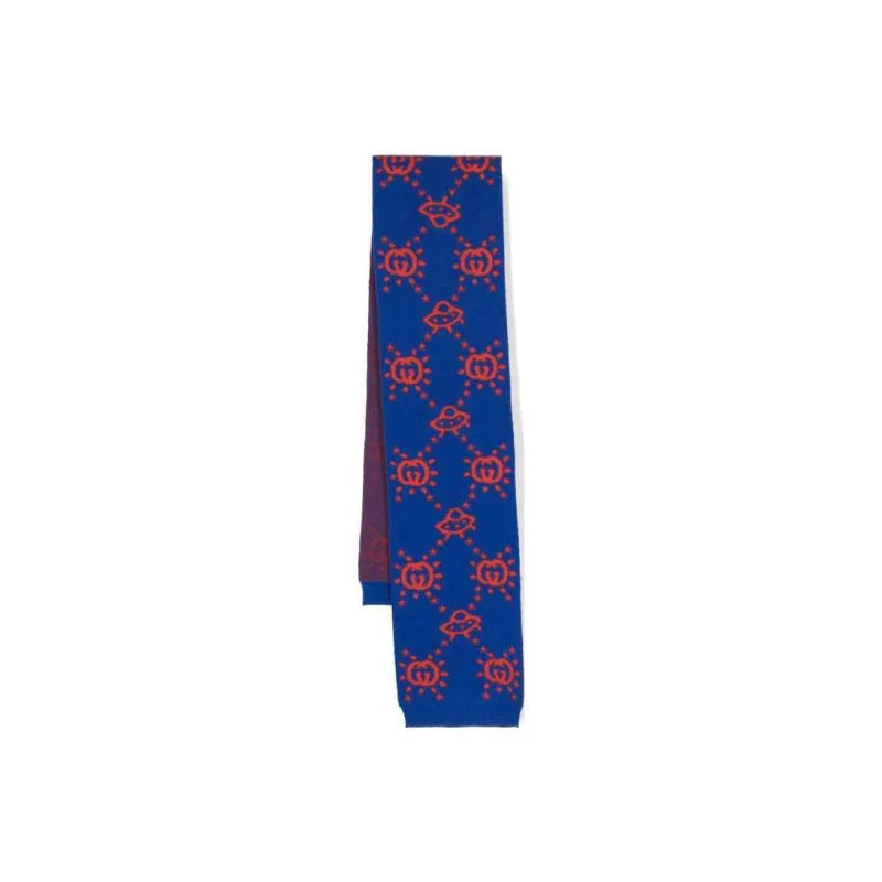 GUCCI Knit Scarves Baby Blue-1
