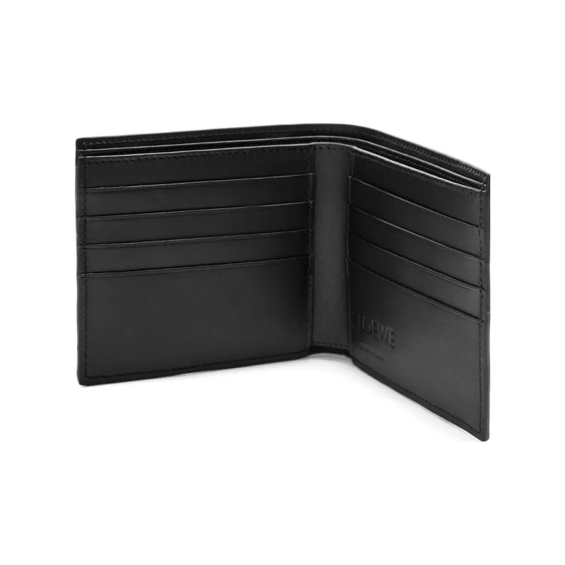 LOEWE Satin Calfskin Wallet Men's Black-2