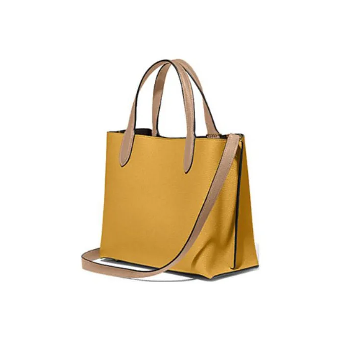 COACH Willow Split Cow Leather Tote Bag Shopping Bag Shoulder Bag Handbag Medium Size Women's Yellow-2