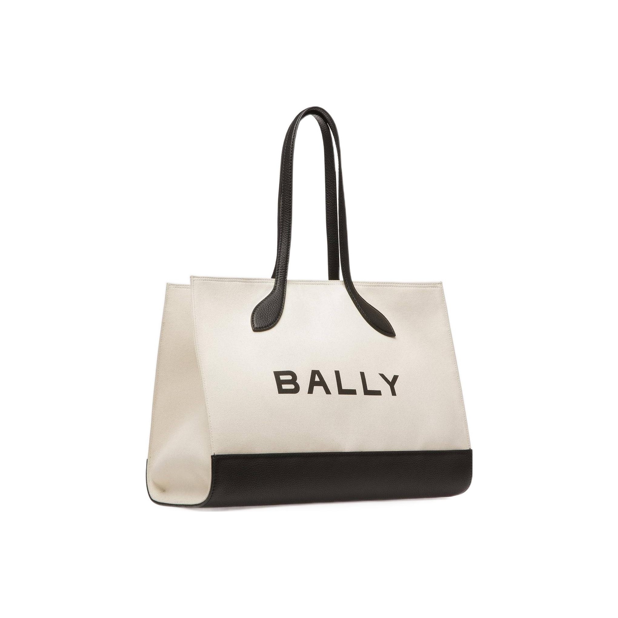 トートバッグ Bally Bag With Shoulder Strap BALLY Tote Bag Punched Shoulder Adjustable Handle White | eBay