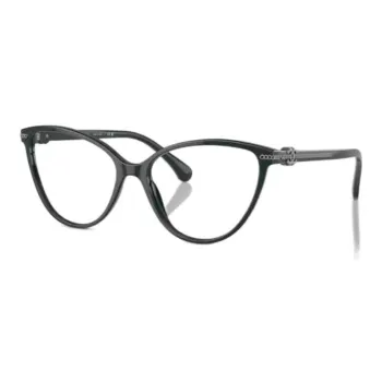 CHANEL Acetate Cat Eye Eyeglass Frames Women's Dark Green