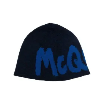 Alexander McQueen Logo Embroidered Knit Beanie
