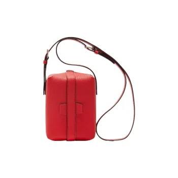 Valextra Tric Trac Calfskin Box Bag Handbag Shoulder Bag Crossbody Bag Women's Red