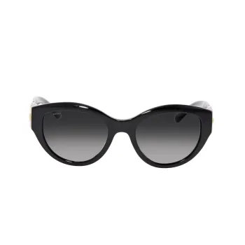 BVLGARI Plastic Irregular Shape Sunglasses Unisex Black