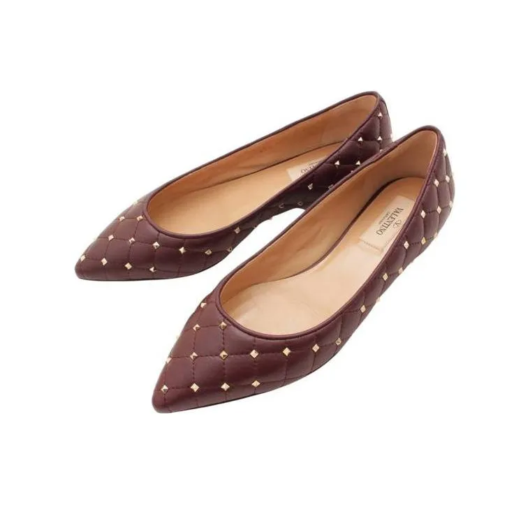 Valentino Rockstud Casual Single Shoes Women's Fuchsia-2