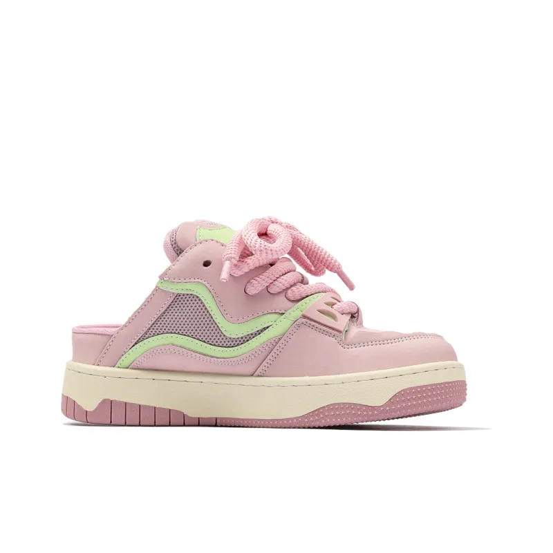 MR.PESIN Evil Rabbit Collection Anti Slip And Wear Resistant Breathable Low Top Skateboard Shoes Unisex Pink-1