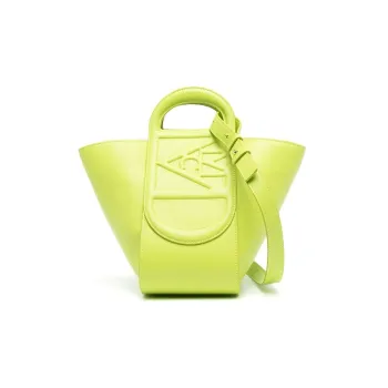 MCM Mode Travia Leather Basket Bag Tote Bag Shopping Bag Shoulder Bag Crossbody Bag Handbag Women's Fluorescent Yellow