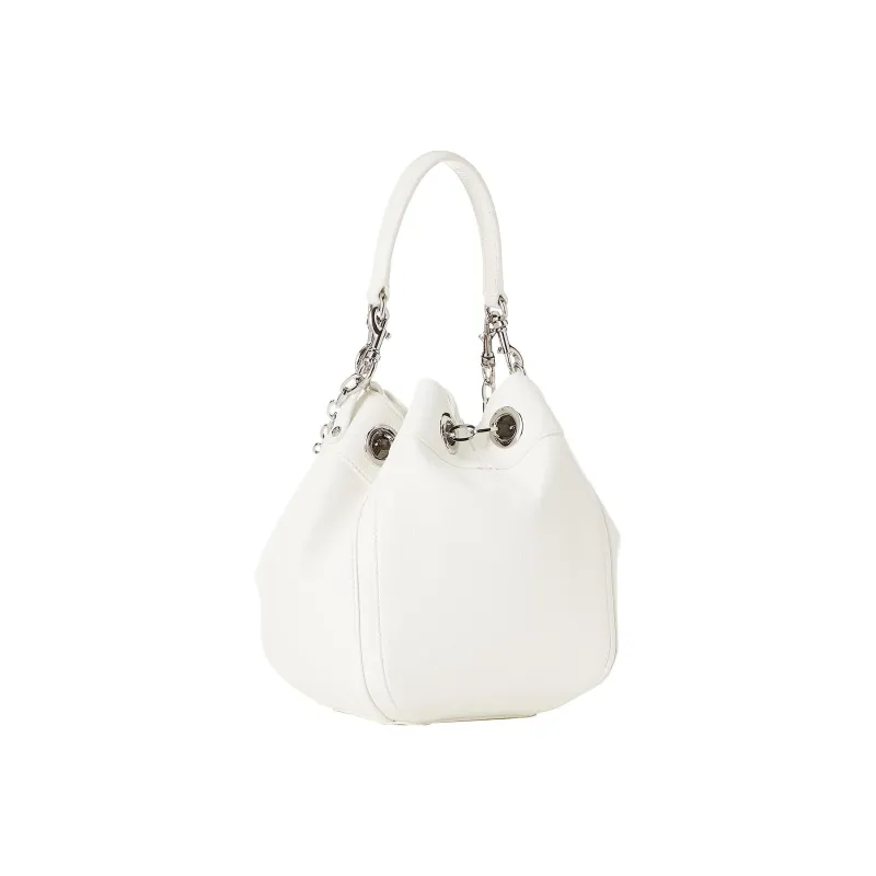 Vivienne Westwood Calfskin Bucket Bag, Crossbody Handbag Regular Women's White-1