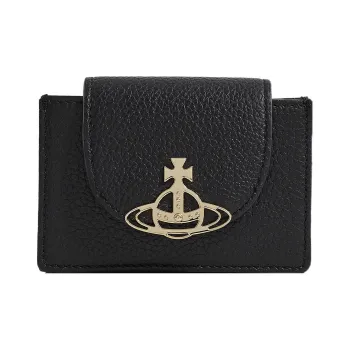Vivienne Westwood Calfskin Card Holder, Wallet Women's Black