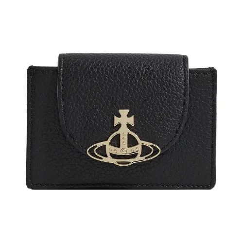 Vivienne Westwood Calfskin Card Holder, Wallet Women's Black