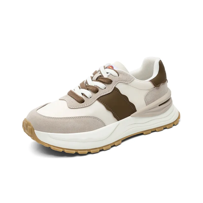 Dickies Low Top Running Shoes Women's Beige Coffee-1