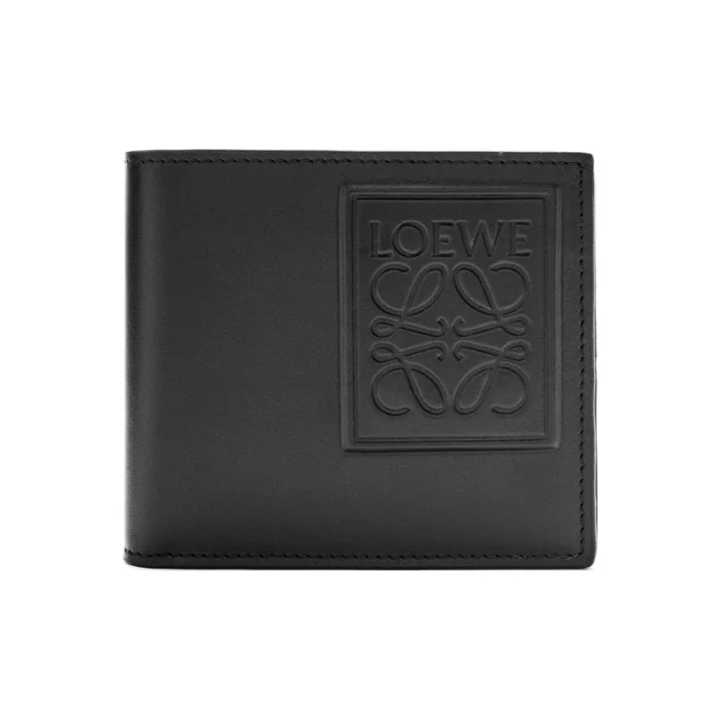 LOEWE Satin Calfskin Wallet Men's Black-0