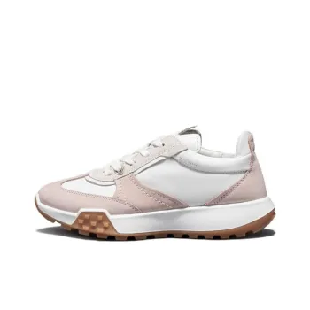 Ecco Abrasion Resistant Low Top Casual Shoes 4cm Women's Pink White