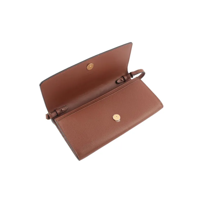 Burberry Leather Wallet Large Size Women's Tawny-4