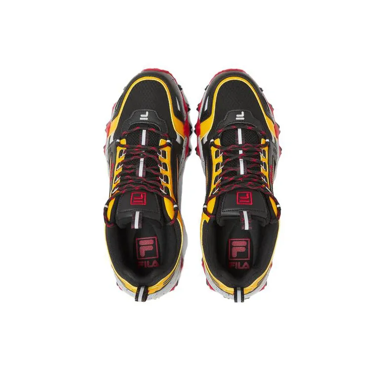 FILA Oakmont Tr Anti-Slip Wear-Resistant Low-Top Casual Shoes Men's Black Red Yellow-2