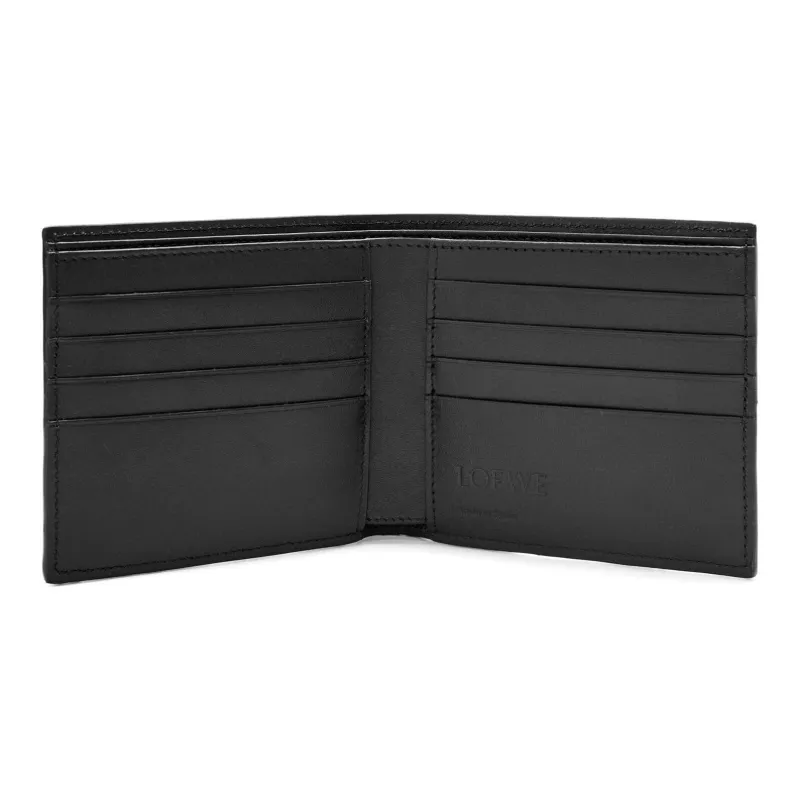 LOEWE Satin Calfskin Wallet Men's Black-1