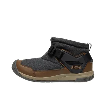 KEEN Hoodromeo Mini Slip Resistant Warm Mid Top Outdoor Shoes Men's Black Brown