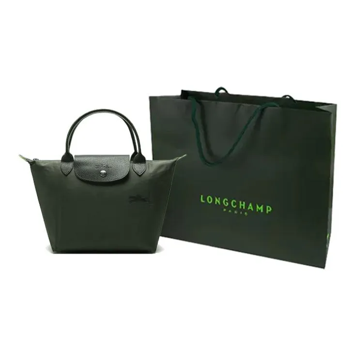 LONGCHAMP Le Pliage Green Eco Friendly Canvas Bag, Dumpling Bag, Handbag Trumpets Women's Forest Green-11