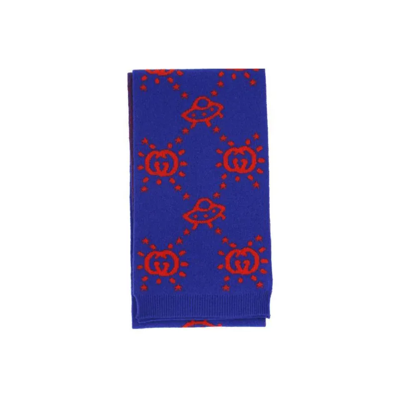 GUCCI Knit Scarves Baby Blue-0