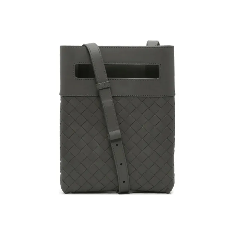 Bottega Veneta Intrecciato Messenger Graphite-1