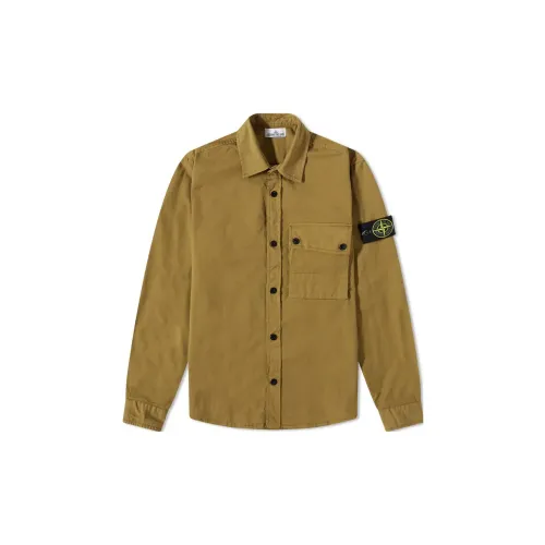 STONE ISLAND Shirts Men Dark Beige