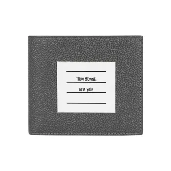 THOM BROWNE· Leather Wallet Men's Gray