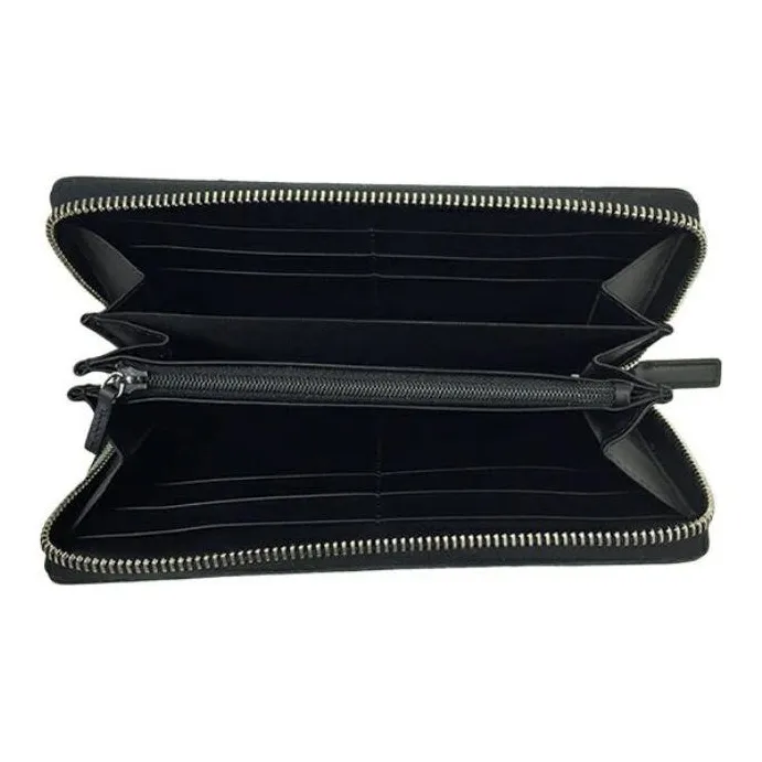 GUCCI PVC Long Wallets Regular Men's Black/Beige-4
