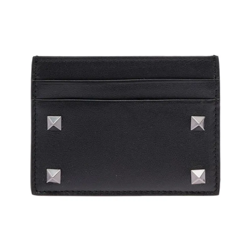 Valentino Leather Card Holder Men's Black-0