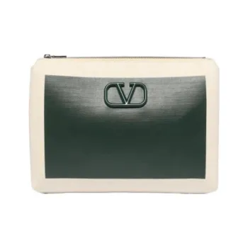 Valentino Canvas Crossbody Bag, Shoulder Bag Women's Green/White