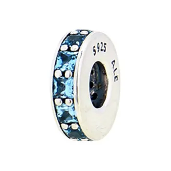 Pandora Crystal Pendants Unisex _Nsec Silver/Blue