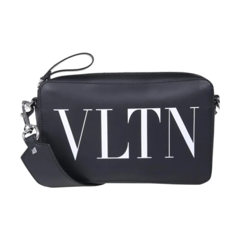 Valentino Vltn Logo Printed Zip Up Shoulder Bag-0