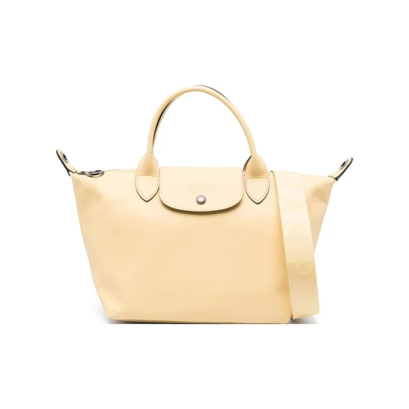 LONGCHAMP Le Pliage Xtra Cow Leather Dumpling Bag, One Shoulder Handbag Regular Women's Yellow-0