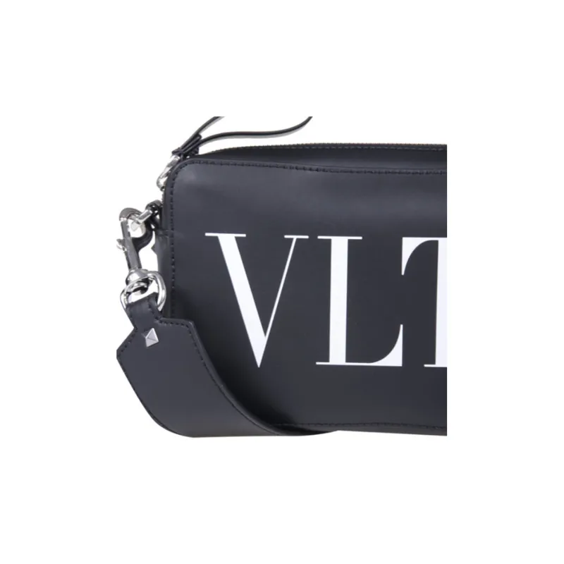 Valentino Vltn Logo Printed Zip Up Shoulder Bag-3