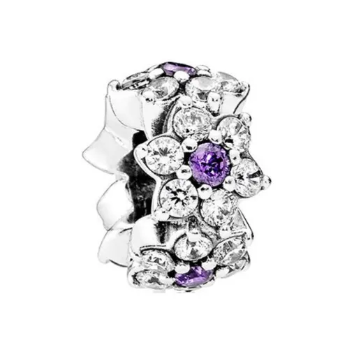 Pandora 925 Sterling Silver Pendants Unisex Silver/Purple-0