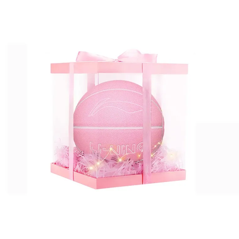 LiNing Badfive PU Basketball Pink Size 7 Glow In The Dark Unisex-8