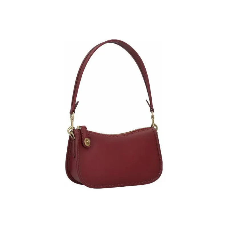 COACH Swinger Glove Tanning Shoulder Bag, Handbag, Shoulder Bag Women's Cherry Red-1