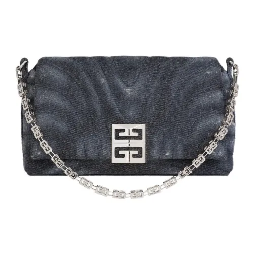GIVENCHY Washable Denim Shoulder Bag Crossbody Bag Small Size Women's Black