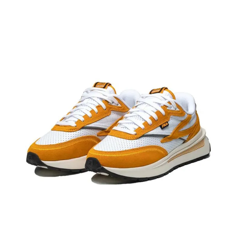 FILA Renno Premium Slip-Resistant Low-Top Casual Shoes Men's White Yellow-2