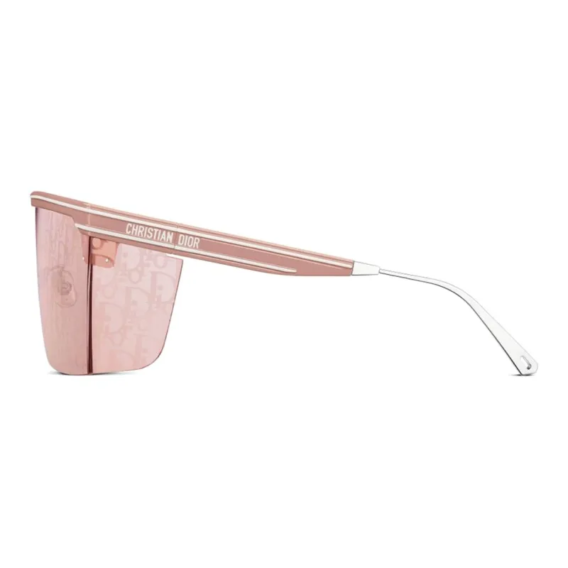 DIOR Acetate Irregular Shape Sunglasses Unisex Pink-2