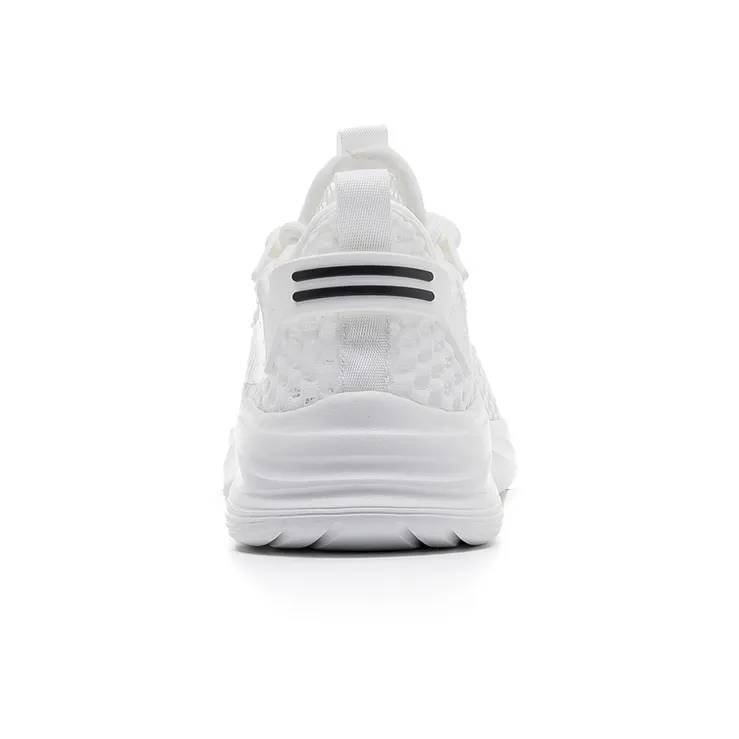 Warrior Wing Series Cushioning Abrasion Resistant Lightweight Slip Resistant Low Top Casual Shoes Unisex White-3