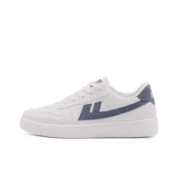 Warrior Small White Shoes Anti Slip Wear Resistant Lightweight Breathable Low Top Skateboard Shoes Men's White Blue
