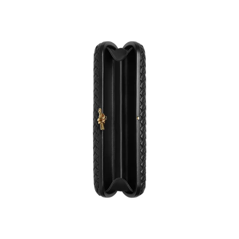 Bottega Veneta Lambskin Clutch Regular Women's Black-2